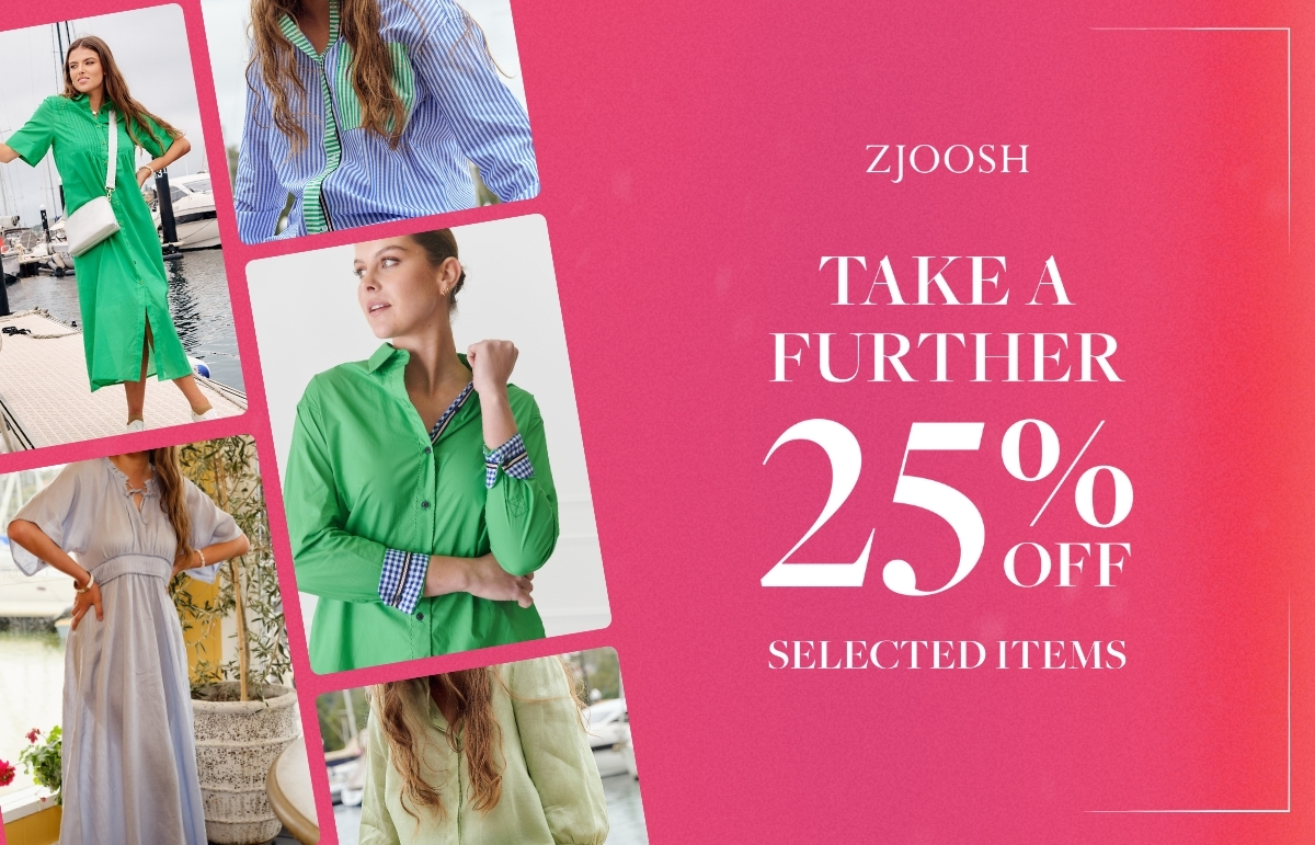 Further 25% off selected items at ZJOOSH